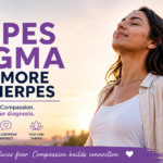 Confident individual overcoming herpes stigma and embracing healthy relationships and self-acceptance